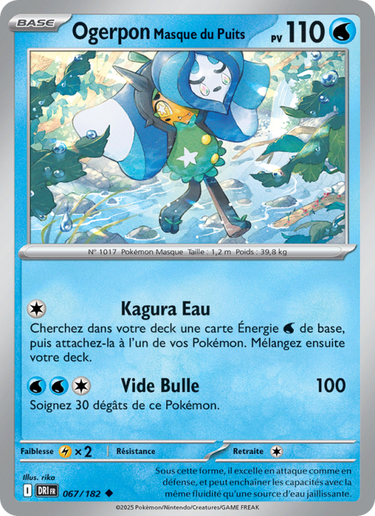 Carte Pokémon Ogerpon Masque du Puits 067 Rivalités Destinées