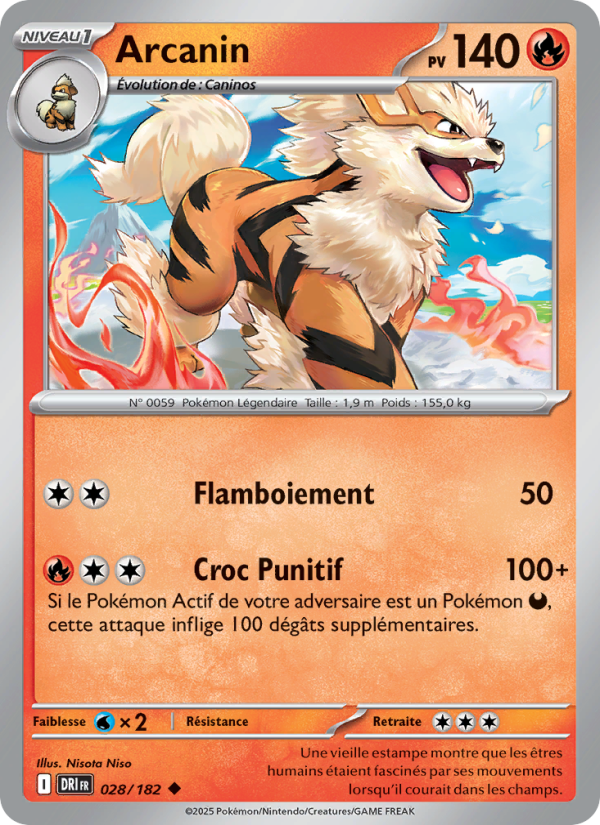 Carte Pokémon Arcanin 028 Rivalités Destinées