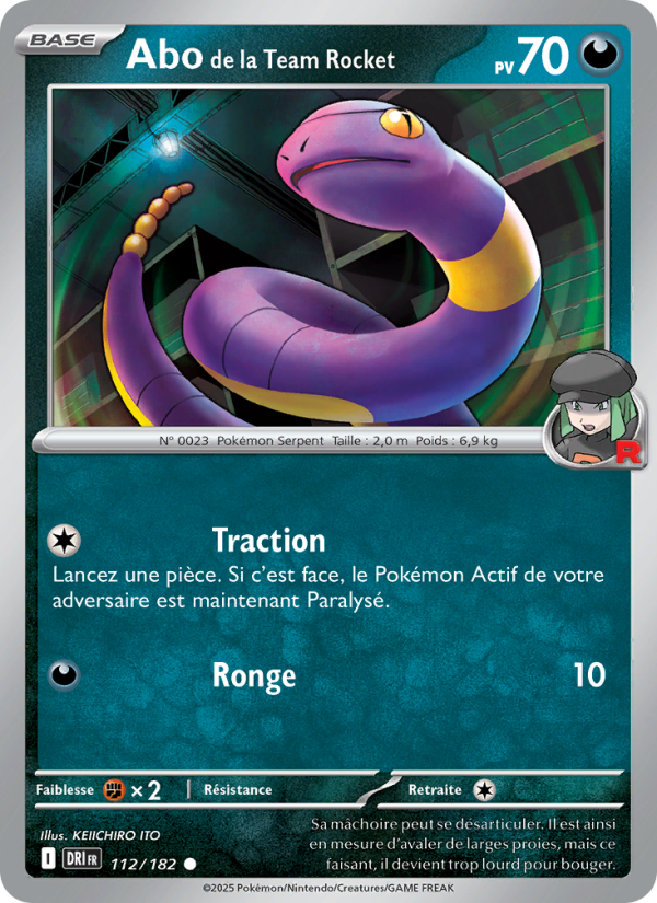 Carte Pokémon Abo de la Team Rocket 112 Rivalités Destinées
