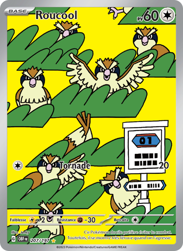 Carte Pokémon Roucool 207 Flammes Obsidiennes