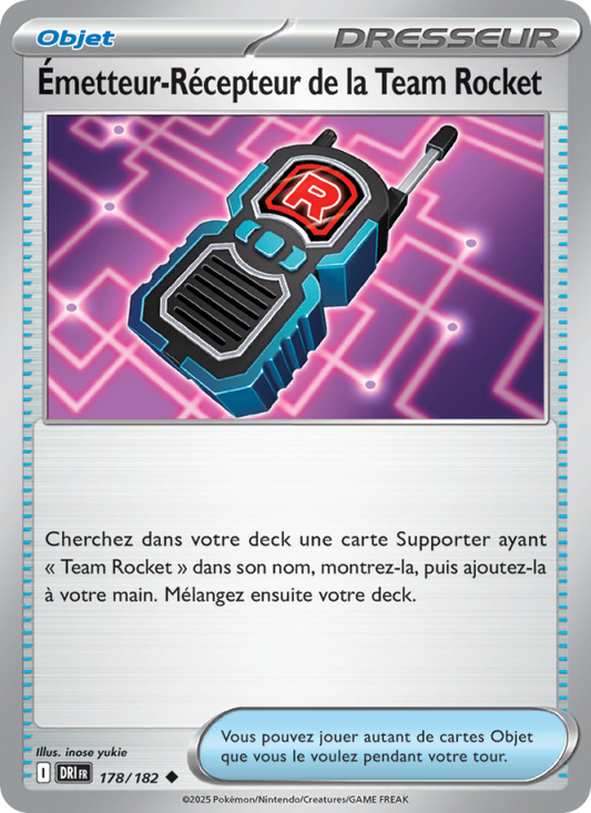 Carte Pokémon Émetteur-Récepteur de la Team Rocket 178 Rivalités Destinées