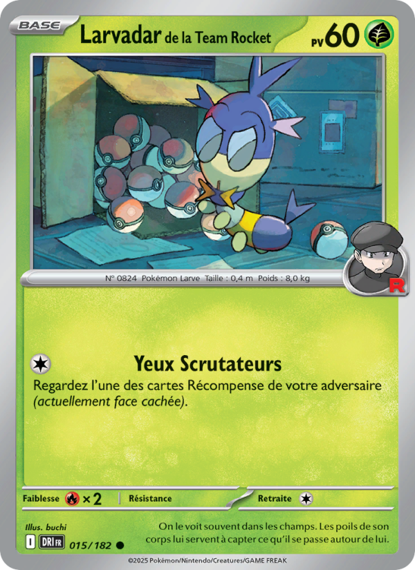 Carte Pokémon Larvadar de la Team Rocket 015 Rivalités Destinées