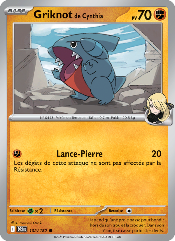 Carte Pokémon Griknot de Cynthia 102 Rivalités Destinées