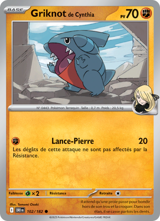 Carte Pokémon Griknot de Cynthia 102 Rivalités Destinées