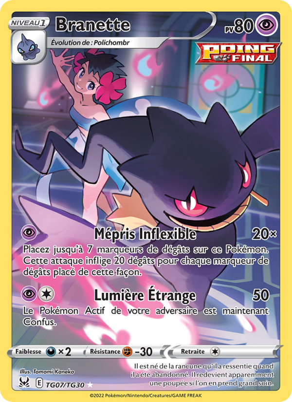 Carte Pokémon Branette TG07 Origine Perdue