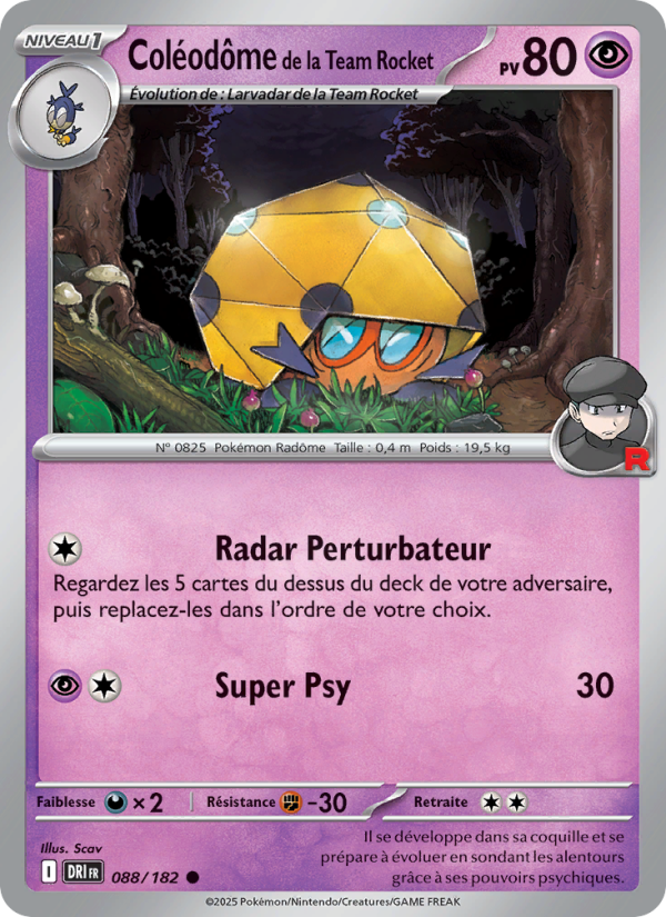 Carte Pokémon Coléodôme de la Team Rocket 088 Rivalités Destinées