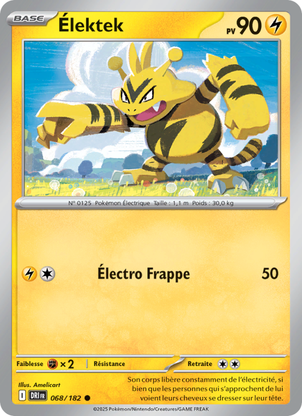 Carte Pokémon Élektek 068 Rivalités Destinées