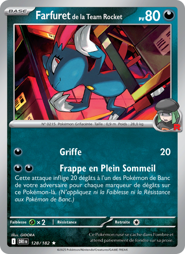 Carte Pokémon Farfuret de la Team Rocket 128 Rivalités Destinées