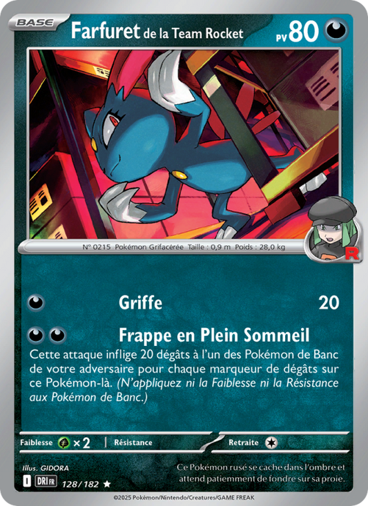 Carte Pokémon Farfuret de la Team Rocket 128 Rivalités Destinées