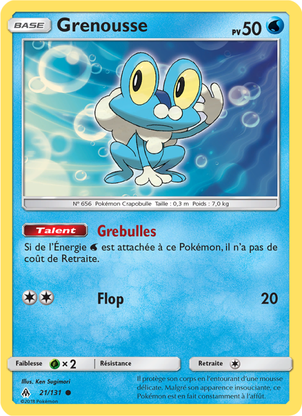 Carte Pokémon Grenousse 21 Lumière Interdite