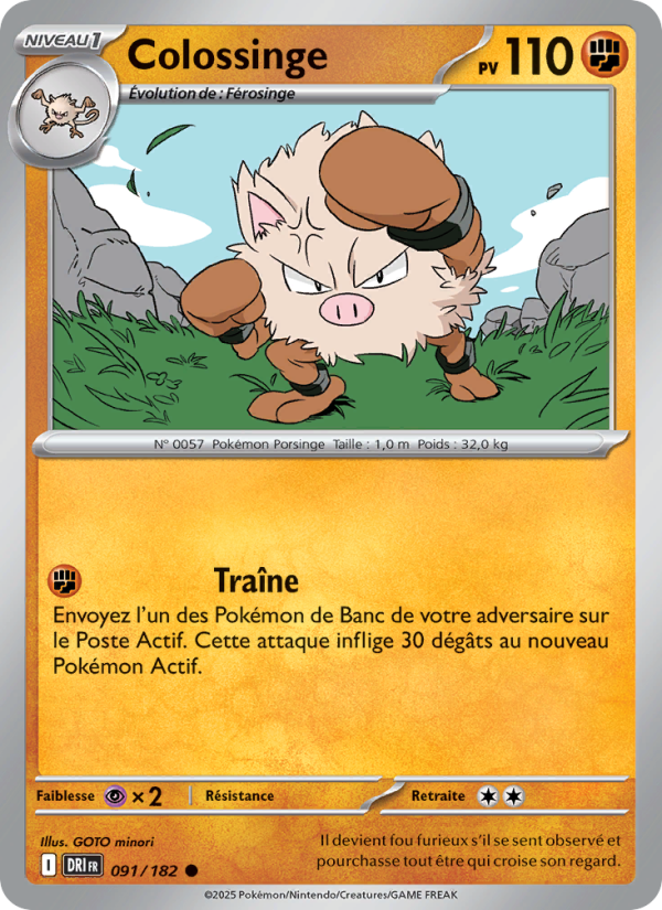 Carte Pokémon Colossinge 091 Rivalités Destinées