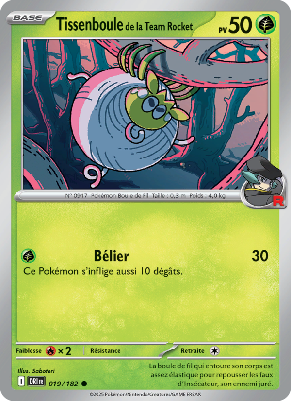 Carte Pokémon Tissenboule de la Team Rocket 019 Rivalités Destinées