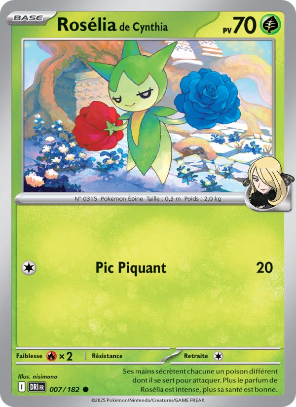 Carte Pokémon Rosélia de Cynthia 007 Rivalités Destinées