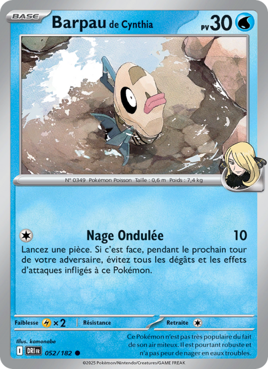 Carte Pokémon Barpau de Cynthia 052 Rivalités Destinées