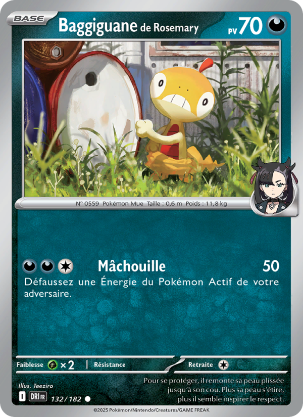 Carte Pokémon Baggiguane de Rosemary 132 Rivalités Destinées