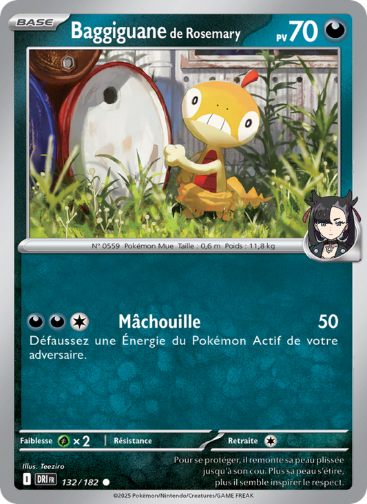 Carte Pokémon Baggiguane de Rosemary 132 Rivalités Destinées